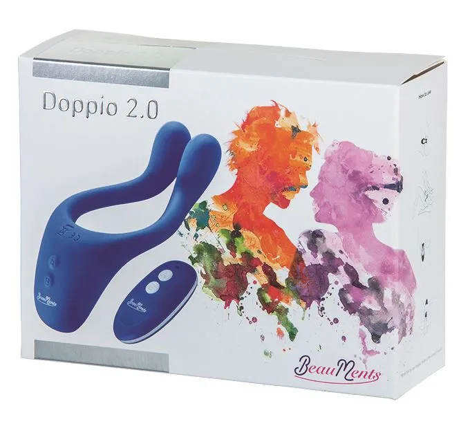 Doppio 20 Couples Vibrator with wireless remote control Blue FOR UK SALE ONLY Lovetwoo Female Sex Toys Doppio 20 Couples Vibrator with wireless remote control Blue FOR UK SALE ONLY Lovetwoo Female Sex Toys