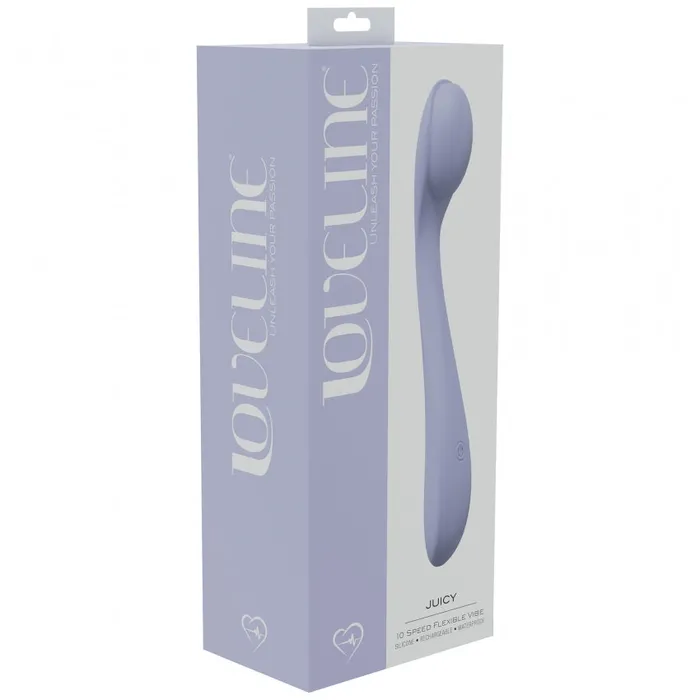 LoveLine Juicy 10 Speed Flexible Vibe Sealed Silicone Rechargeable Submersible Lavender Loveline Female Sex Toys LoveLine Juicy 10 Speed Flexible Vibe Sealed Silicone Rechargeable Submersible Lavender Loveline Female Sex Toys