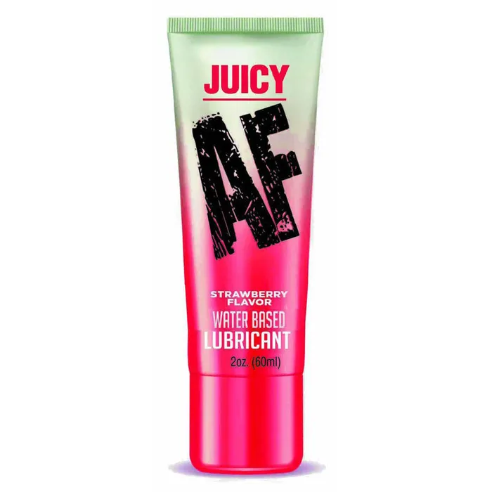 Juicy AF Strawberry Strawberry Flavoured Water Based Lubricant 60 ml Tube Little Genie Lubricants Juicy AF Strawberry Strawberry Flavoured Water Based Lubricant 60 ml Tube Little Genie Lubricants